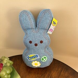 Peeps Sm Light Blue Denim Stuffed Bunny Toy